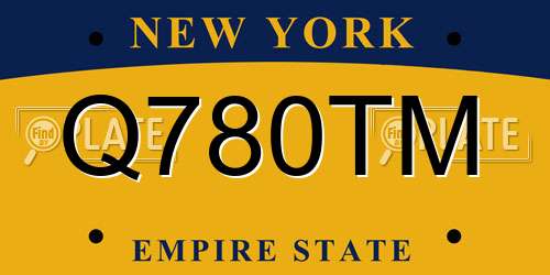 Q780TM New York License Plate