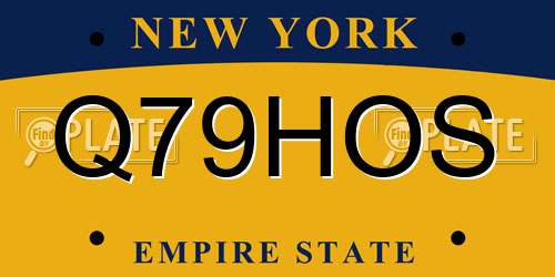 Q79HOS New York License Plate