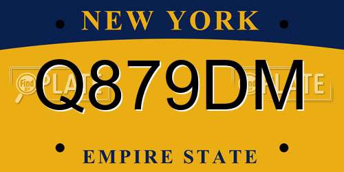 Q879DM New York License Plate