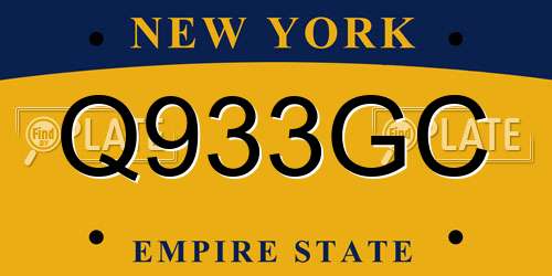 Q933GC New York License Plate