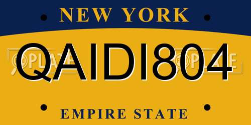 QAIDI804 New York License Plate