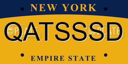 QATSSSD New York License Plate