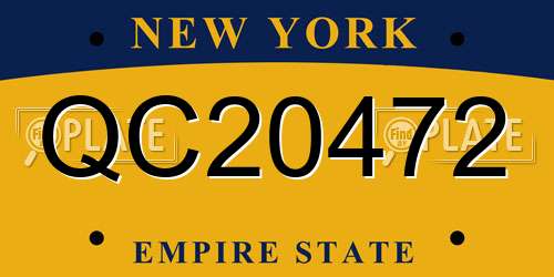 QC20472 New York License Plate