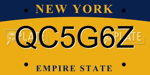 QC5G6Z New York License Plate