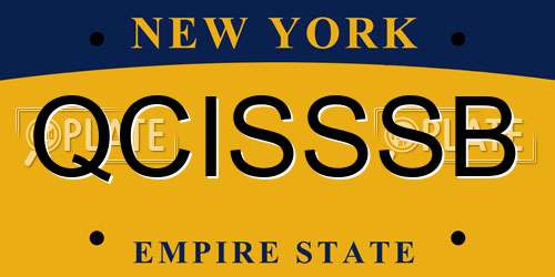 QCISSSB New York License Plate