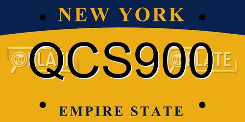 QCS900 New York License Plate