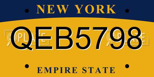 QEB5798 New York License Plate