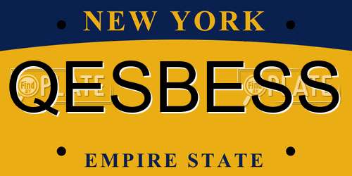 QESBESS New York License Plate