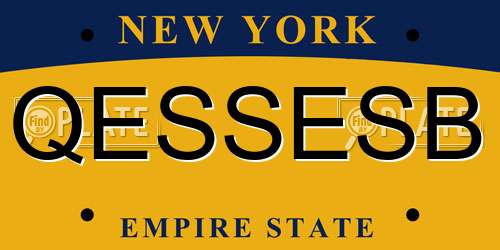 QESSESB New York License Plate