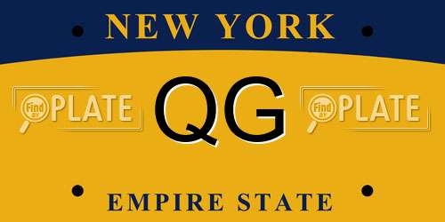 QG New York License Plate