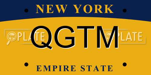 QGTM New York License Plate