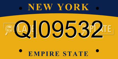 QI09532 New York License Plate