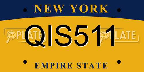 QIS511 New York License Plate