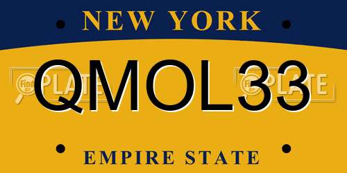 QMOL33 New York License Plate