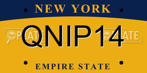 QNIP14 New York License Plate