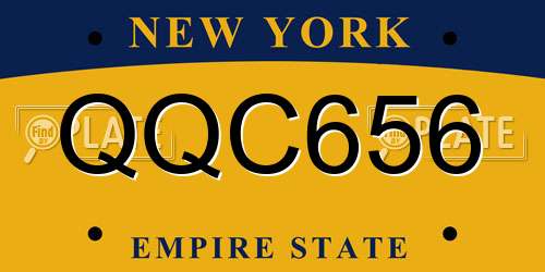 QQC656 New York License Plate