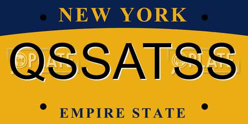 QSSATSS New York License Plate