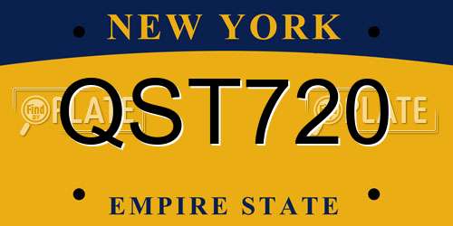 QST720 New York License Plate
