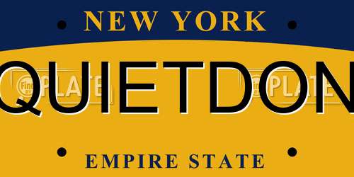 QUIETDON New York License Plate