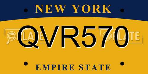 QVR570 New York License Plate