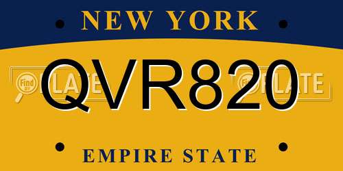 QVR820 New York License Plate