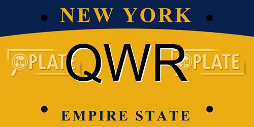 QWR New York License Plate