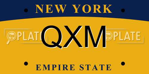 QXM New York License Plate