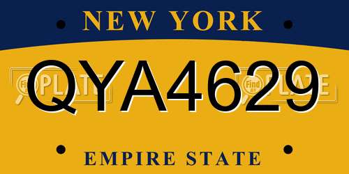 QYA4629 New York License Plate