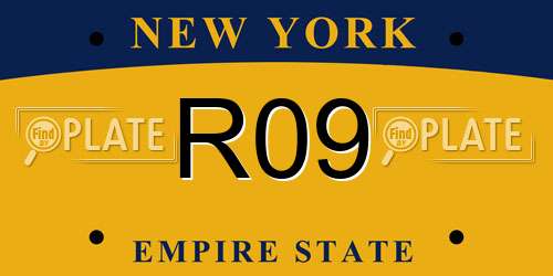 R09 New York License Plate