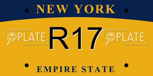 R17 New York License Plate
