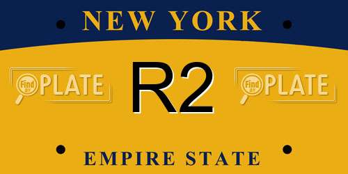 R2 New York License Plate