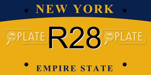 R28 New York License Plate