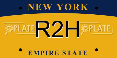 R2H New York License Plate