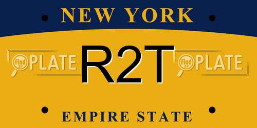 R2T New York License Plate