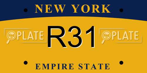 R31 New York License Plate