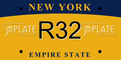 R32 New York License Plate