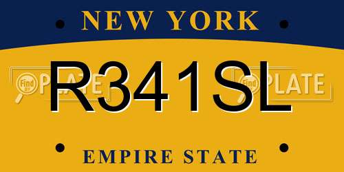 R341SL New York License Plate