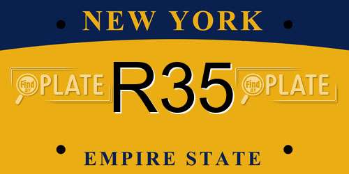 R35 New York License Plate