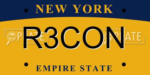 R3CON New York License Plate