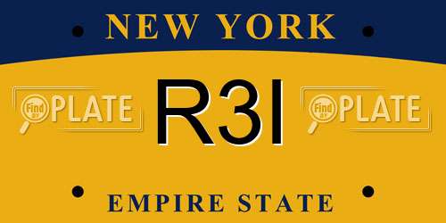 R3I New York License Plate