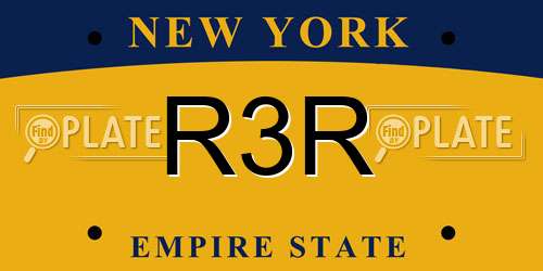 R3R New York License Plate