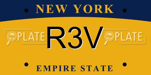 R3V New York License Plate