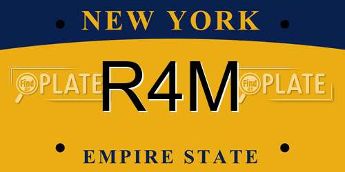 R4M New York License Plate