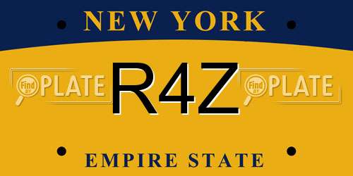 R4Z New York License Plate