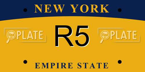 R5 New York License Plate