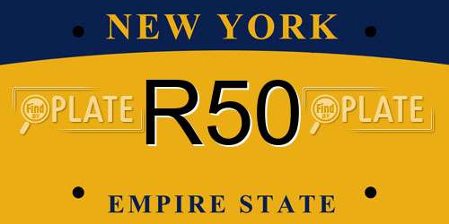 R50 New York License Plate
