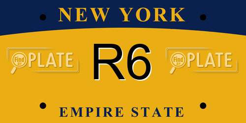 R6 New York License Plate