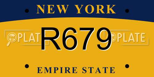 R679 New York License Plate