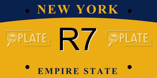 R7 New York License Plate