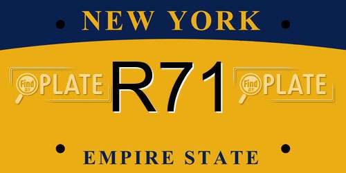 R71 New York License Plate
